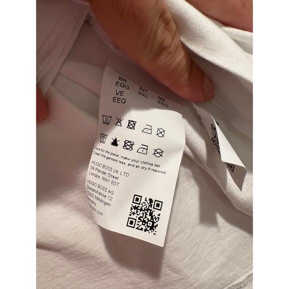 BOSS Hugo Boss Mens Minimal Logo Tee (White) - Picture 8 of 12